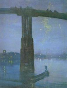 Nachtstück in blau und gold - old battersea Brücke