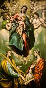 madonna col bambino con san Martina e S  Agnese
