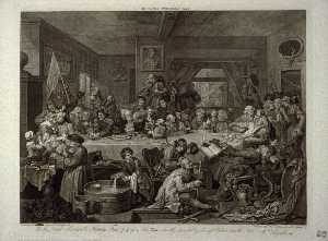 An Election Entertainment, plate one from Four Prints of an Election