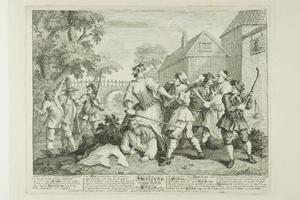 Hudibras Vanquished by Trulla, plate five from Hudibras