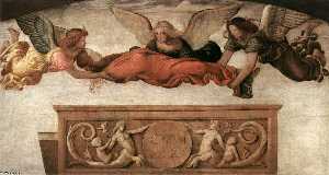 St Catherine Levado ao seu túmulo por anjos