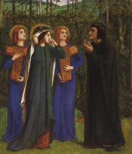 La reunión de Dante y Beatriz en el Paraíso