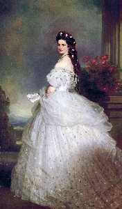 バイエルン、オーストリアの皇后のエリザベスの肖像