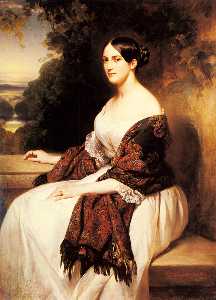 portrait de madame Ackerman , l'épouse de l directeur financier Ministre du roi louis philippe