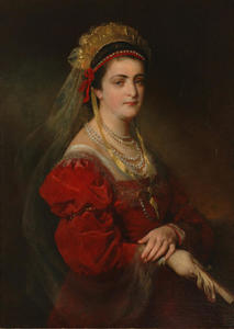 Portrait de Marie Paterno, née Nemetschke, la quatrième et dernière épouse de Amerling