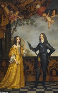 Willem II, príncipe de Orange, y su esposa María Estuardo