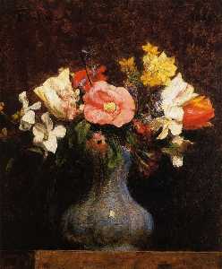 Цветы , Camelias и тюльпаны