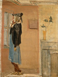 Untitled (woman standing by a window)