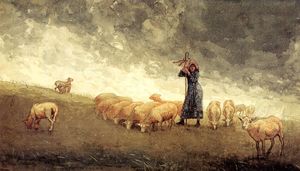 Pastorella tendente  pecore