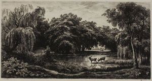 Marsh with Stags