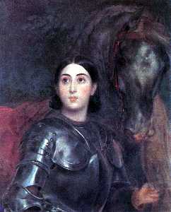 Portrait of Juliet Tittoni in armour