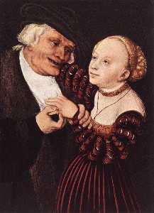anciano y mujer joven