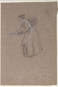 Woman Setting a Table