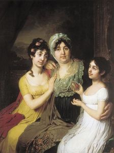 Portrait of Countess A. I. Bezborodko with Her Daughters