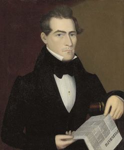 Portrait of a Man Holding the Telegraph