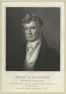 John C. Calhoun della Carolina del Sud, Vice Presidente degli Stati Uniti, e il presidente del Senato