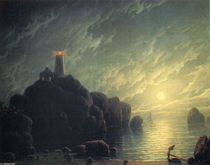 Moonlight and Lighthouse