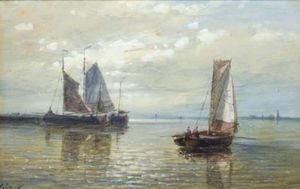 Sailing Vessels In A Calm