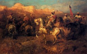 Cavalieri arabi in marcia