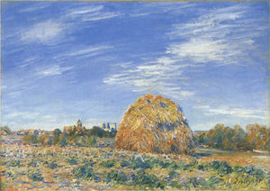 Haystacks in Moret in October