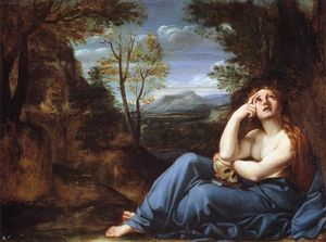 La Maddalena penitente in un paesaggio