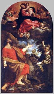 The Virgin Appears to St. Luke and Catherine