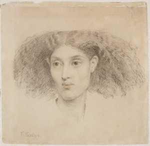 Study of the head of a young mulatto woman, full face