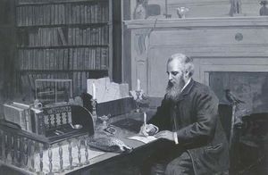 Lord Lilford In His Study