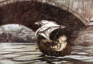Pietro vele  lontano  contro  sua  barche