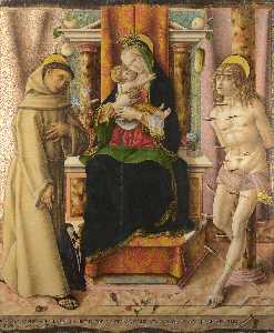 The Madonna Enthroned with Child, San Francisc and San Sebastian