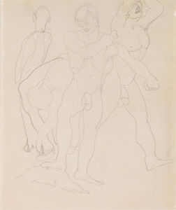 Quatre mâles nus