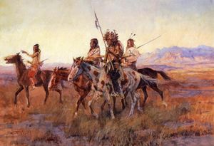 Quatre Indiens à cheval