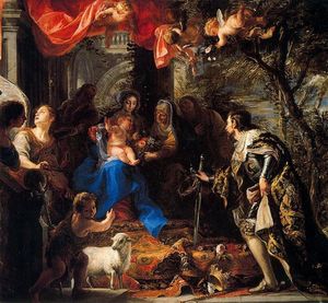 La Virgen y el Niño adorados por San Luis Rey de Francia