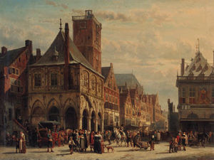 La antigua ciudad-hall, Amsterdam