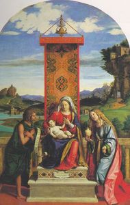  麦当娜  和  孩子 与圣  约翰  的  浸礼者 和玛丽 马格达伦