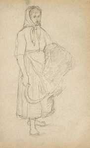 Woman Carrying Sythe