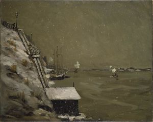 东河 堤  冬天