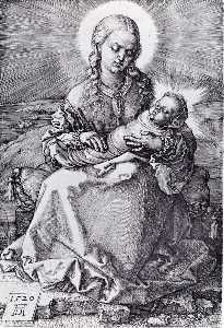 布にくるまれた乳児とマドンナ