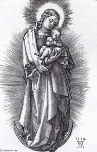 Die Jungfrau auf dem Halbmond mit einem Diadem