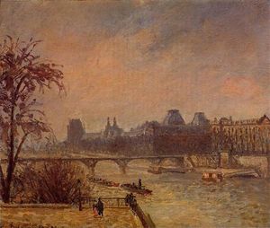  塞纳河  和  卢浮宫,  巴黎
