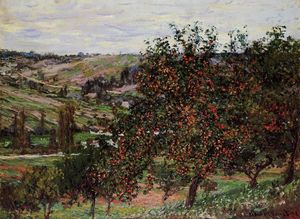 ヴェトゥイユの近くのリンゴ樹