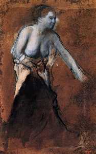 Stehende weibliche Figur mit Bared Torso