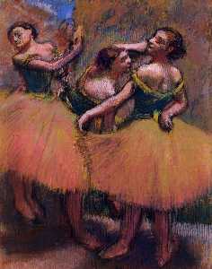 Drei Tänzerinnen grünen  Blusen