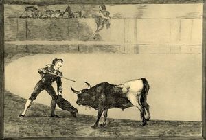 pedro romero matando un toro parado