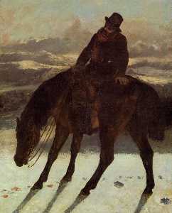 caçador sobre  dorso do cavalo  Redcovering o Trail
