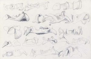 Drawing for Sculpture; Reclining figures