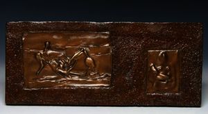 Relief; Three Quarters Mother And Child And Reclining Figure