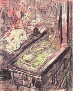 Shelter Drawing; Three Sleeping Figures