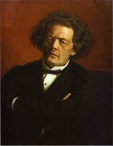 Porträt des Komponisten Anton Rubinstein 1