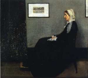 arrangement en gris et noir . Portrait du Painter's Mère